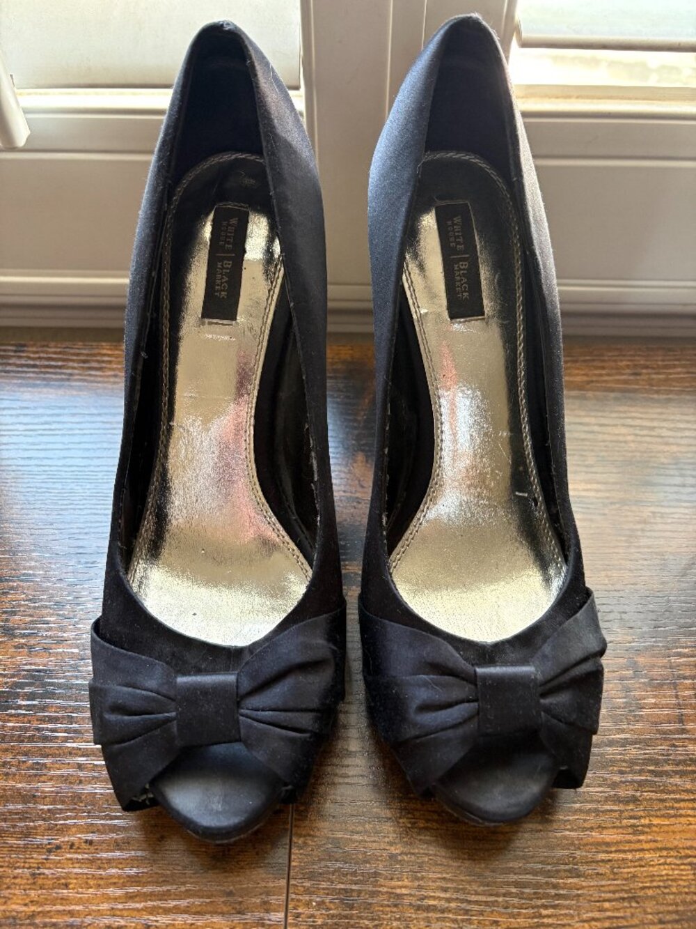 White House Black Market Stiletto and Platform Peep-Toe Pump - Size 10